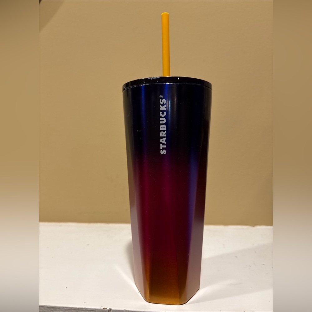 Starbucks Venti 24oz Stainless Steel Tumbler 2022 Purple Pink Orange Ombre